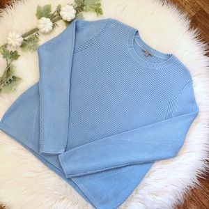 COS Knitted Sweater in light blue, crew neck